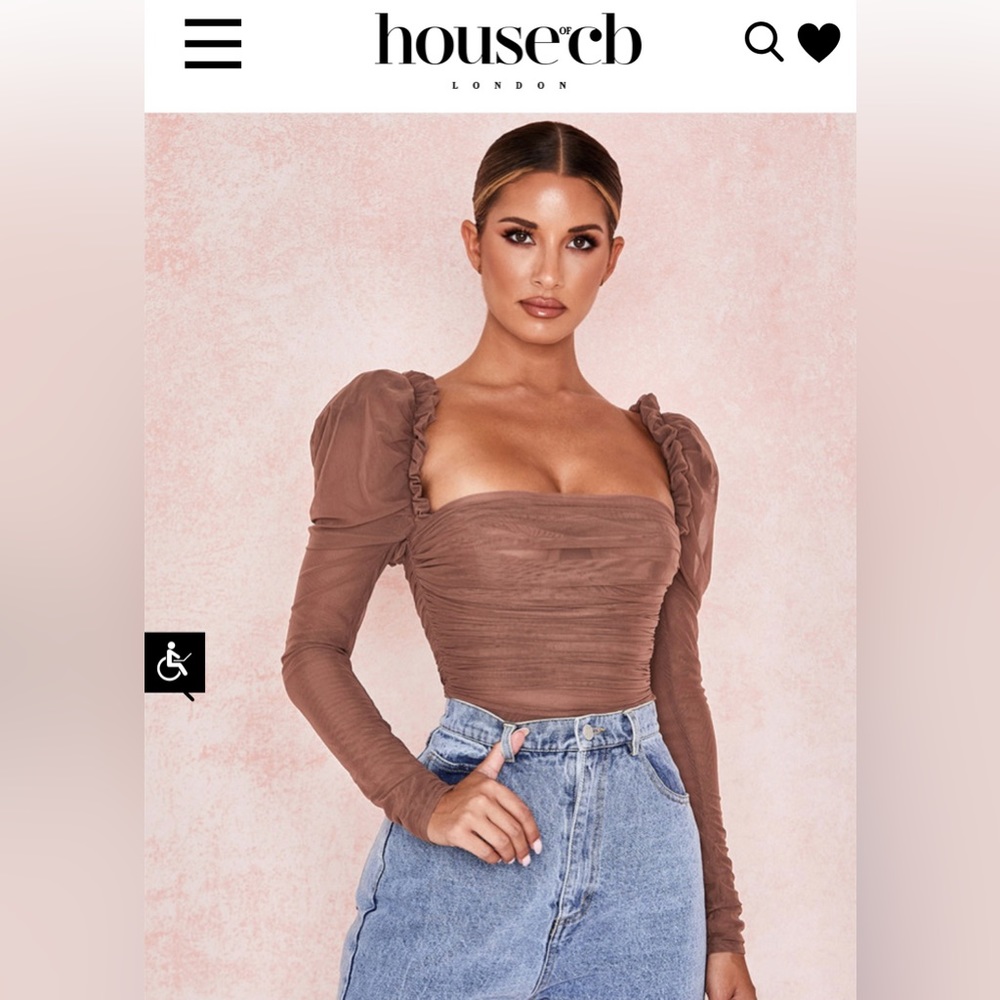 House of CB ‘emme’ mocha top XS